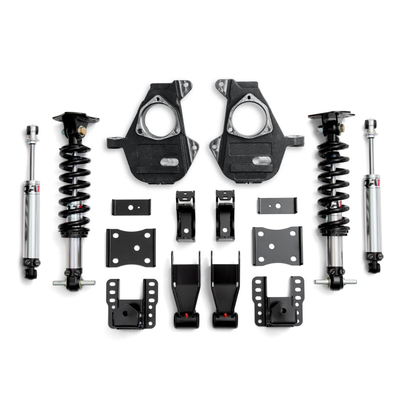 QA1 07-16 Chevrolet Silverado 4WD Lowering Kit w/ Spindles Double Adjustable 4in-6in - LK12-GMT04 for 2007-2016 Chevrolet Silverado 1500 - front view