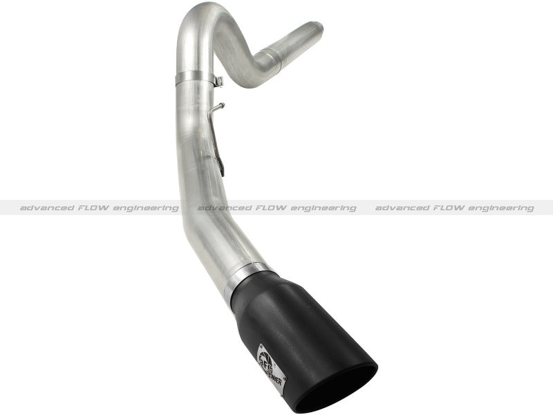 aFe MACHForce XP 5in DPF-Back Stainless Steel Exh Sys, Black tip,Ford Diesel Trucks 08-10 V8-6.4L - 49-43054-B
