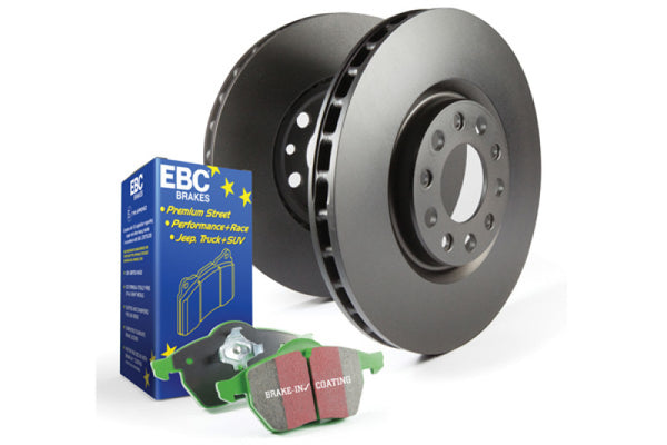 EBC S14 Kits Greenstuff Pads and RK Rotors - S14KR1176 for 2013-2023 Land Rover Range Rover - front view