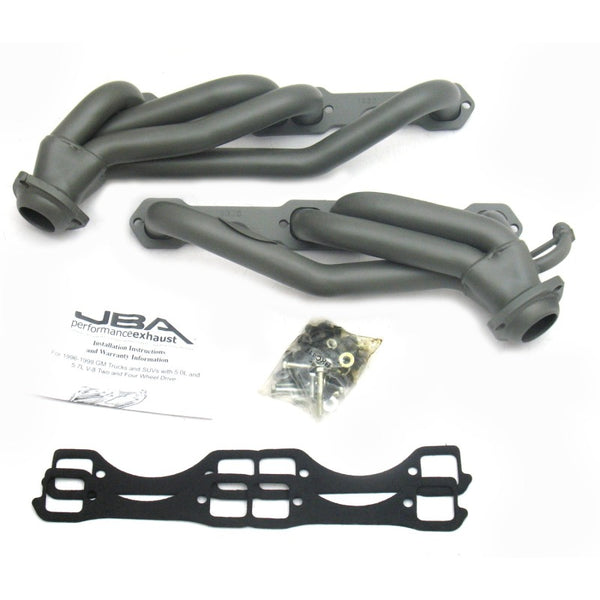 JBA 96-00 GM Truck 5.0L/5.7L SBC w/o A.I.R. 1-1/2in Primary Ti Ctd Cat4Ward Header - 1832SJT for 1996-2000 Chevrolet C2500 - 