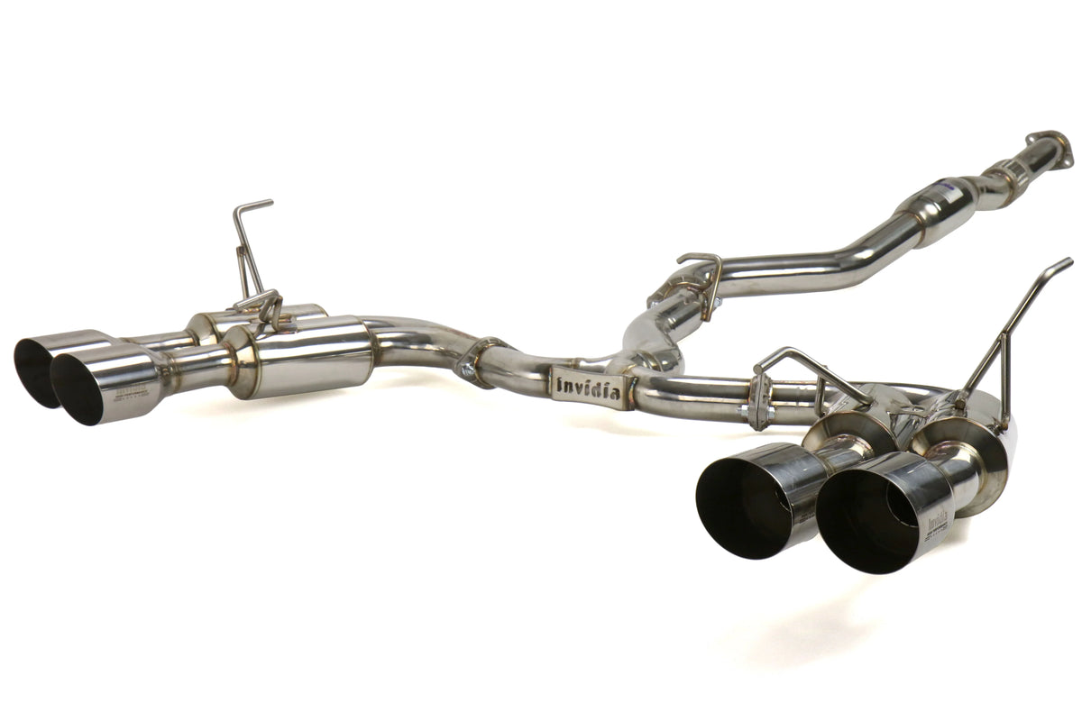 Invidia 2015+ Subaru WRX / STI Gemini/R400 Single Layer Quad Stainless Steel Tip Cat-Back Exhaust - HS15STIGM4SS