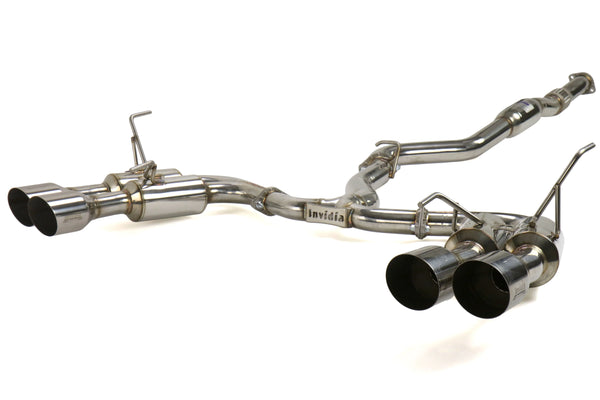 Invidia 2015+ Subaru WRX / STI Gemini/R400 Single Layer Quad Stainless Steel Tip Cat-Back Exhaust - HS15STIGM4SS for 2015-202