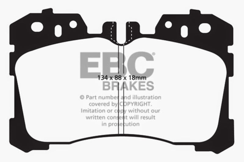 EBC 07+ Lexus LS460 4.6 Yellowstuff Front Brake Pads - DP41811R