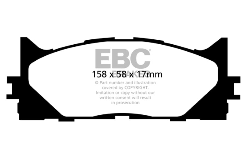 EBC 13+ Lexus ES300h 2.5 Hybrid Redstuff Front Brake Pads - DP31790C