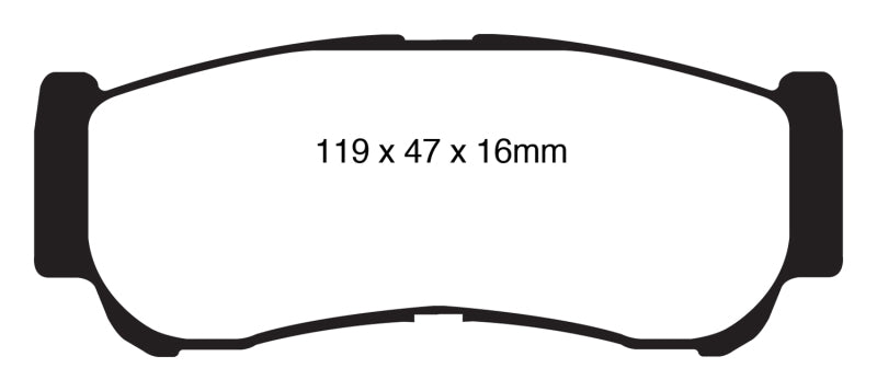 EBC 07-09 Hyundai Santa Fe 2.7 Greenstuff Rear Brake Pads - DP61982