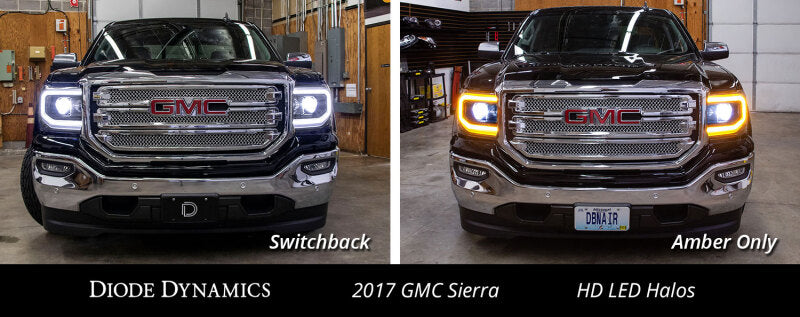 Diode Dynamics GMC Sierra LED Halos Switchback 16-18 Sierra 1500 - DD2177
