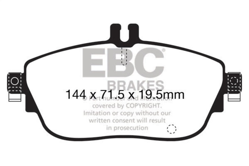 EBC 13+ Mercedes-Benz CLA250 2.0 Turbo Ultimax2 Front Brake Pads - UD1694