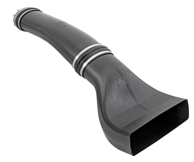 K&N Universal NHRA Pro Stock Custom Racing Carbon Fiber Intake Tubes w/ Billet Throttle Body Adapter - 100-8522 by K&N Engine