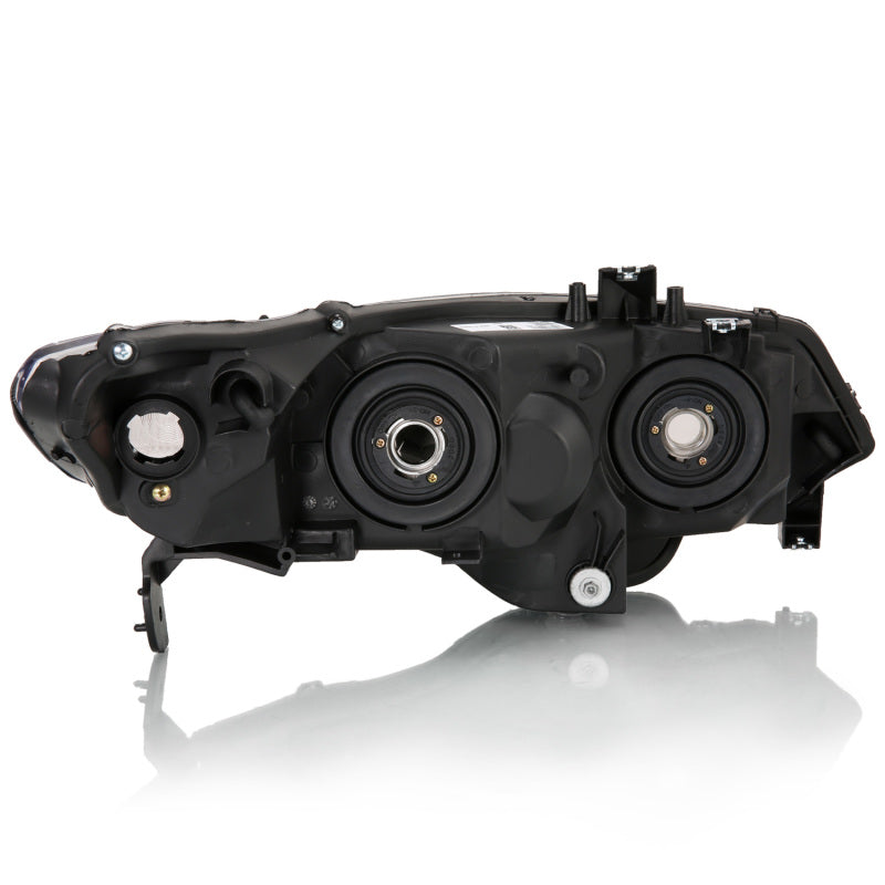 ANZO 2006-2009 Honda Civic 2 Door Crystal Headlight Black Amber (OE Replacement) - 121546