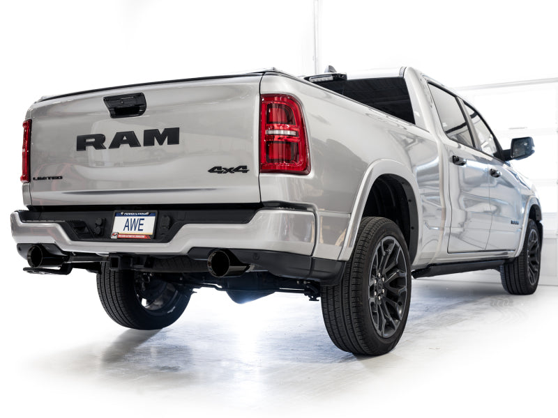 AWE 25+ RAM 1500 3.0TT 0FG Catback Touring Exhaust - Diamond Black Tips - 3015-33530