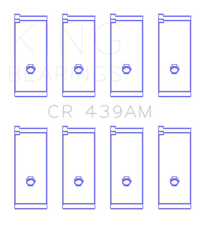 King Engine Bearings Honda A18A1/A20A1/B20A3/Bs1/Es/ET1-2 (Size +0.25mm) Connecting Rod Bearing Set - CR439AM0.25
