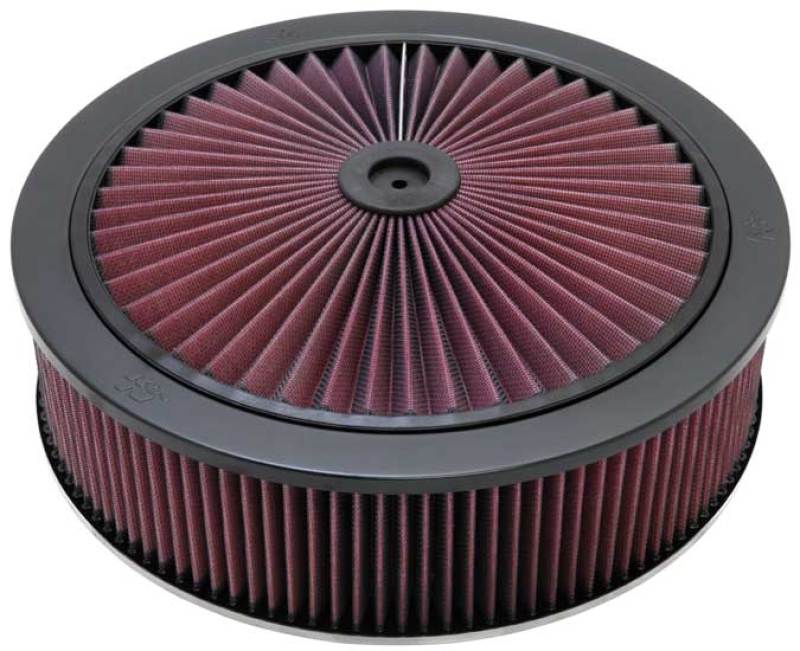 K&N X-Stream Top Filter Black 14 inch OD 5.125 inch Neck Flange 5.875 inch H - 66-3020 by K&N Engineering - front view
