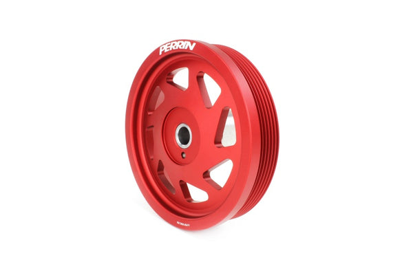 Perrin 19-21 Subaru WRX / 16-18 Forester Lightweight Crank Pulley (FA/FB Engines w/Large Hub) - Red - PSP-ENG-104RD by Perrin