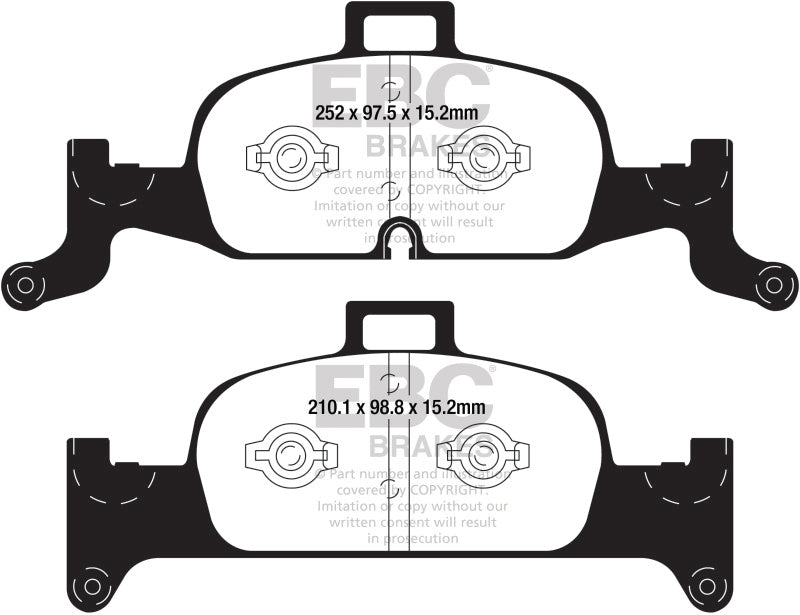 EBC 2018+ Audi A4 Allroad Quattro 2.0L Turbo Redstuff Front Brake Pads - DP32290C
