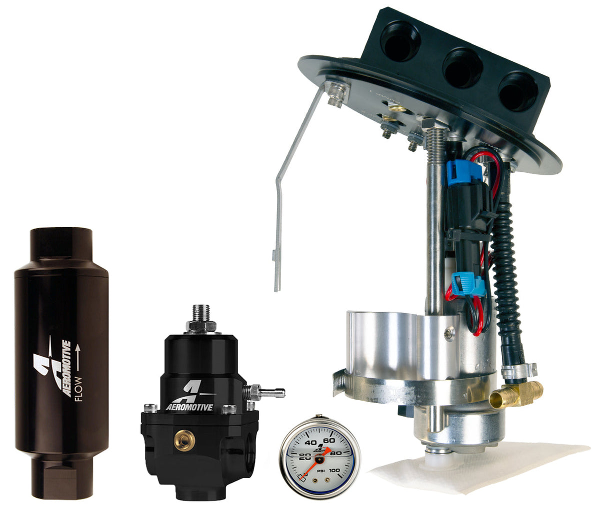Aeromotive 11-17 Ford Mustang Drop In Kit (18039/15633/13303/12341) - Dual 340lph - 17354