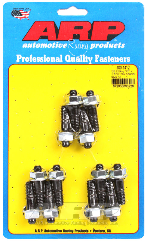 ARP SB Chevy 3/8 x 1.670in Hex Header Stud Kit - 100-1412 by ARP