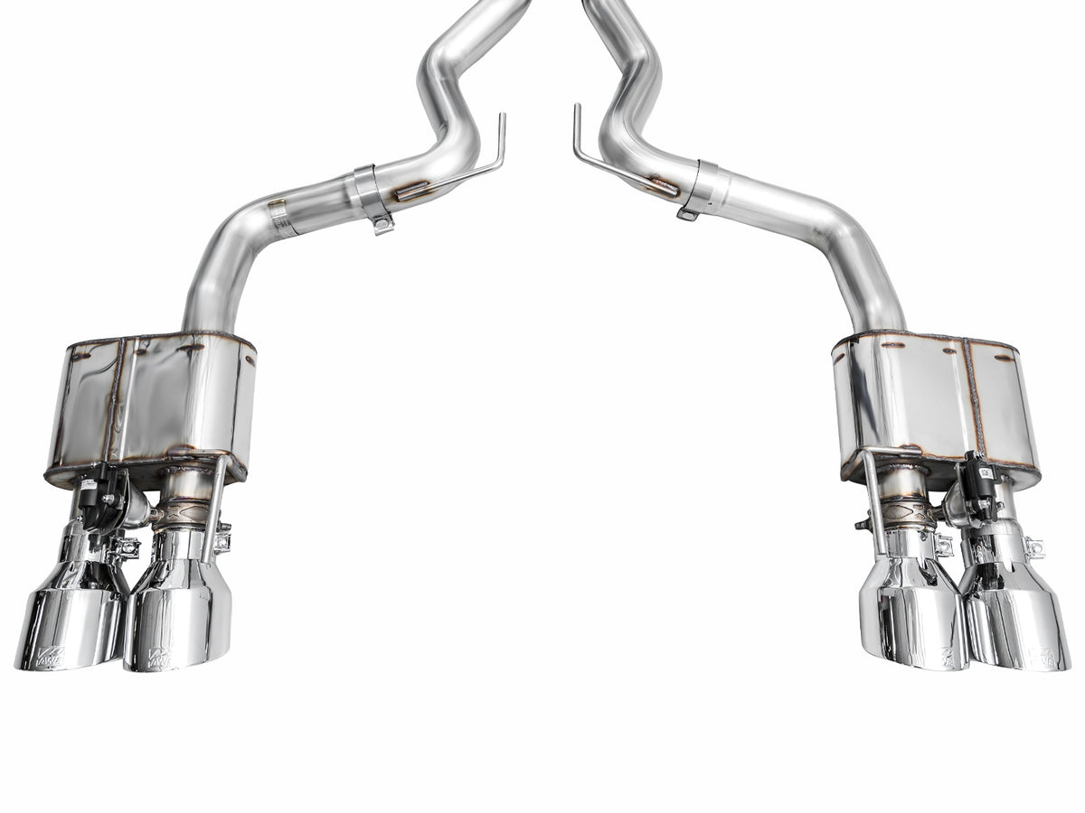 AWE 2024 Ford Mustang Dark Horse S650 RWD SwitchPath Catback Exhaust w/ Quad Chrome Silver Tips - 3025-42375