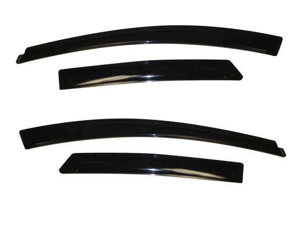 AVS 12-18 Ford Focus Ventvisor Outside Mount Window Deflectors 4pc - Smoke - 94373 for 2012-2018 Ford Focus - front view