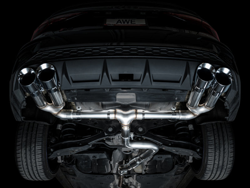 AWE 22-24 Audi 8Y S3 Track Edition Exhaust  - Chrome Silver Tips - 3020-42897