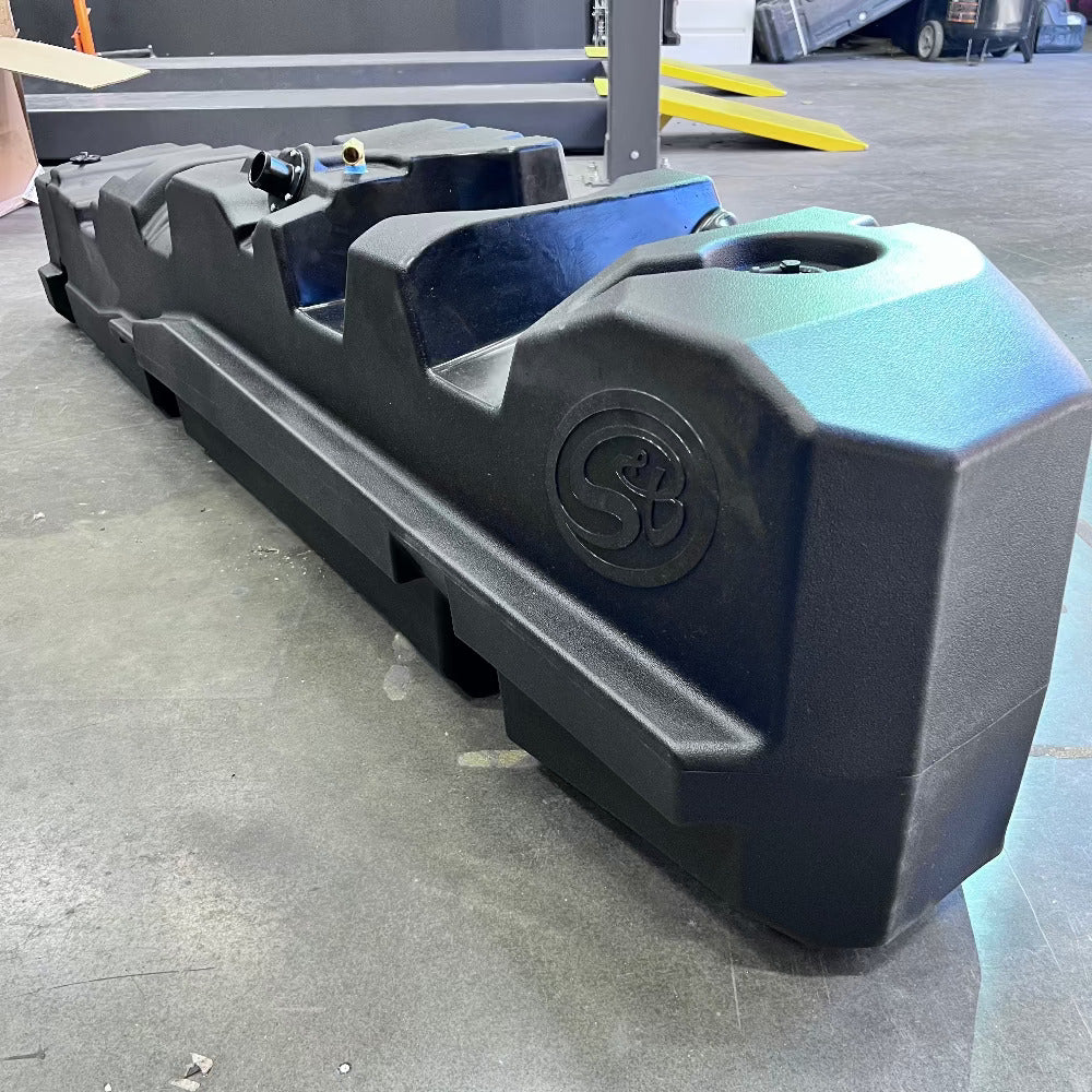 S&B 60 Gallon High-Capacity Fuel Tank for 1999-2010 Ford Powerstroke 7.3L, 6.0L, 6.4L Crew Cab & Ext Cab Long Bed - 10-1012