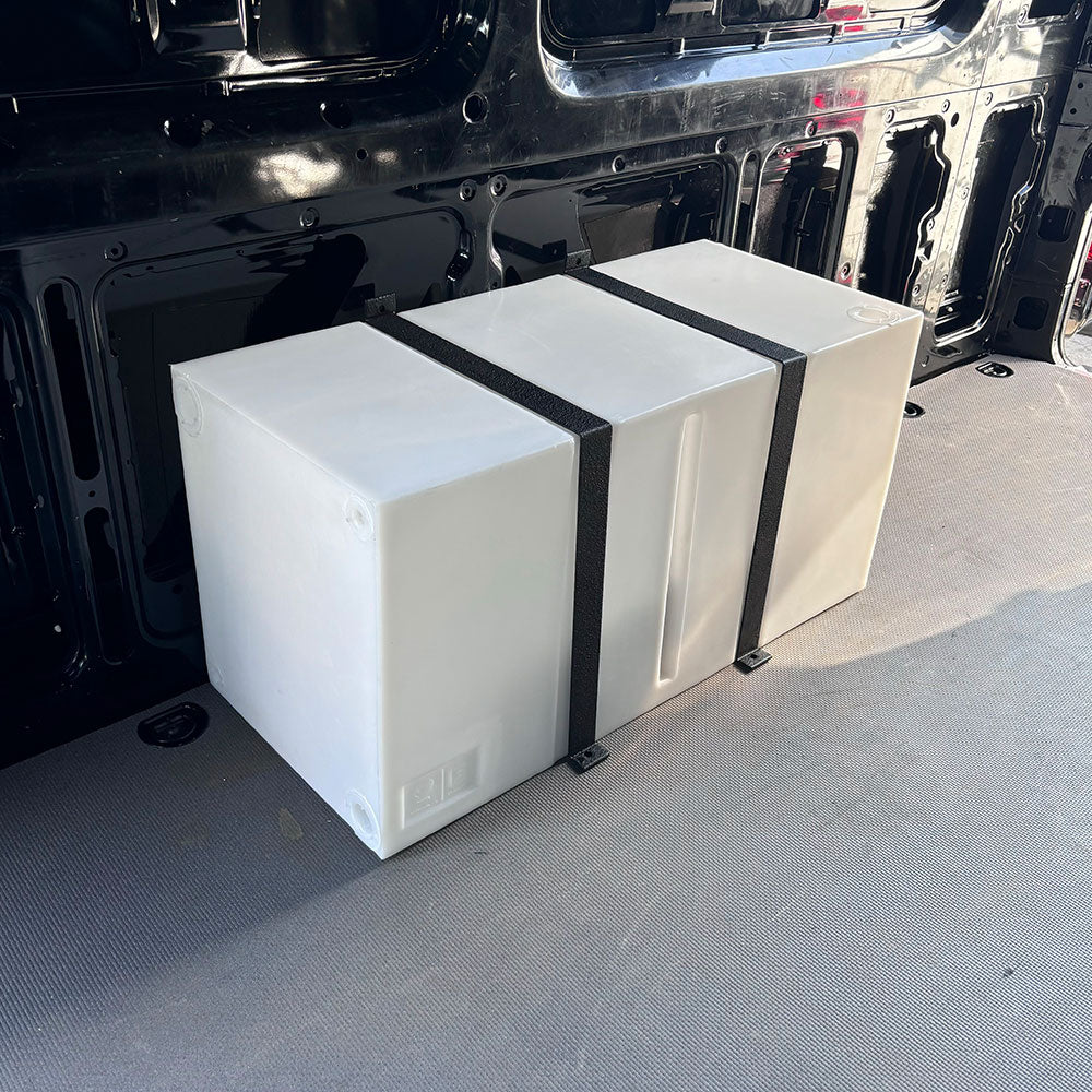 S&amp;B 35 GALLON WHEEL WELL WATER TANK FOR DRW VANS (DUALLY) - 10-3032