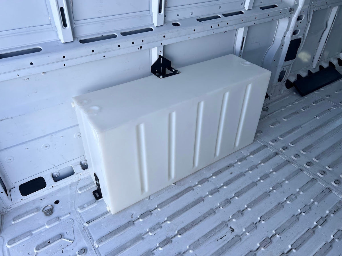S&amp;B 39 GALLON WHEEL WELL WATER TANK FOR 2013-2024 DODGE / RAM PROMASTER 1500, 2500, 3500 136&quot;, 159&quot;, AND 159&quot; EXT (BOTH SIDES) - 10-3018