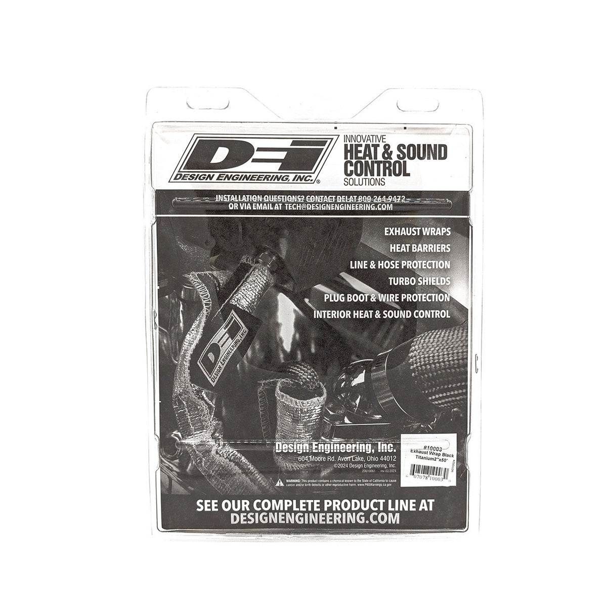 DEI Exhaust Wrap 2in x 50ft - Titanium - Black - 10003 by DEI - front view