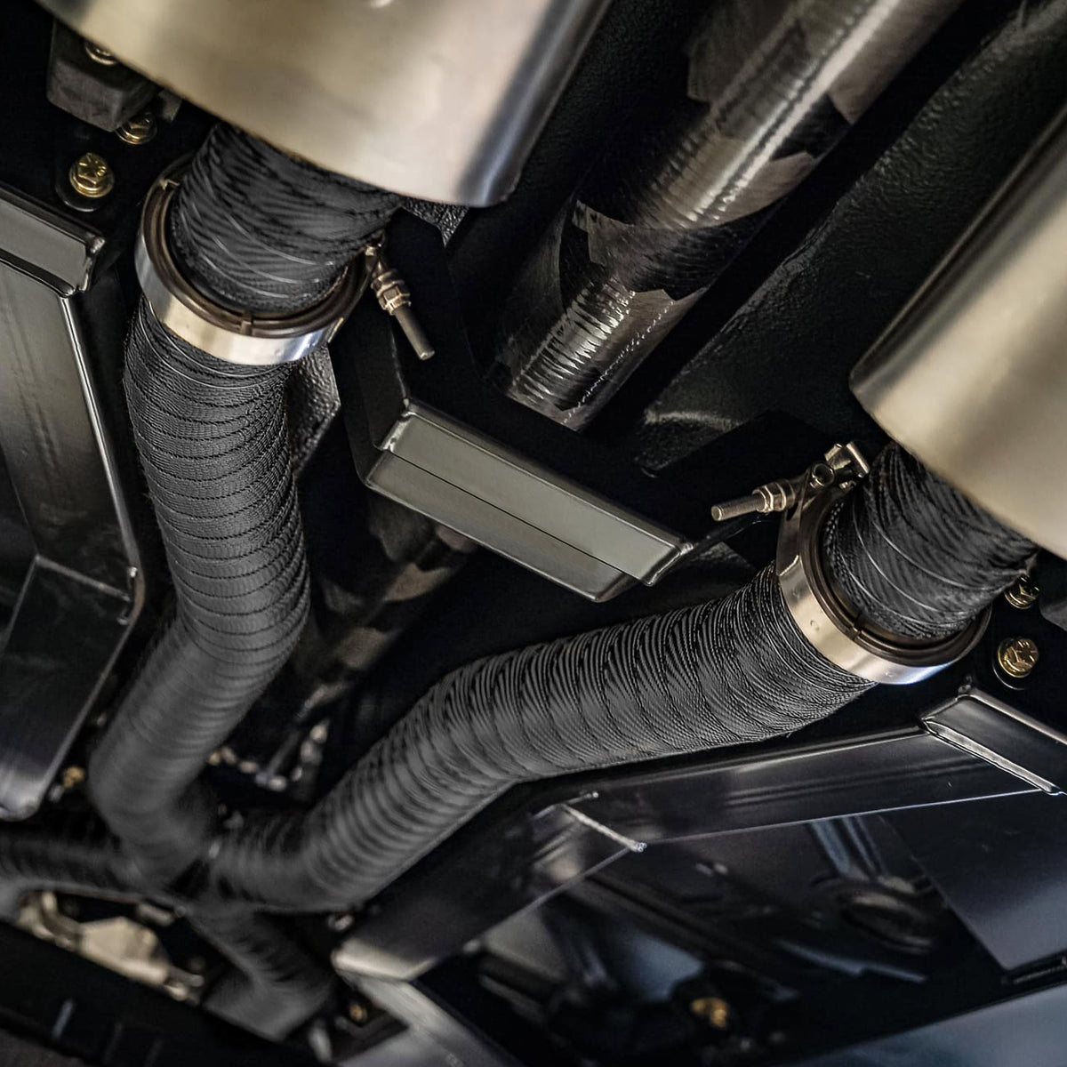 DEI Exhaust Wrap 2in x 50ft - Titanium - Black - 10003 by DEI - front view