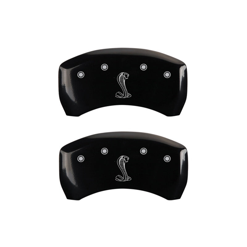 MGP Rear set 2 Caliper Covers Engraved Rear Snake Black finish silver ch - 10010RCNKBK