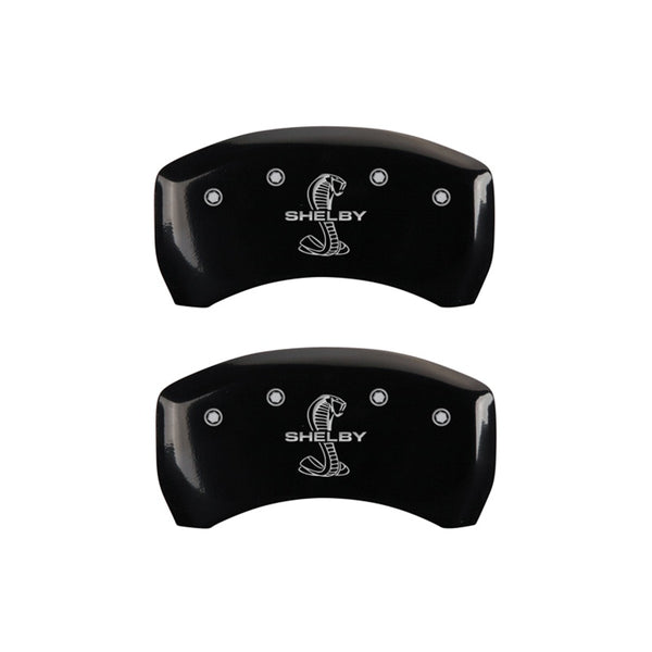 MGP Rear set 2 Caliper Covers Engraved Rear Tiffany Snake Black finish silver ch - 10010RSBYBK