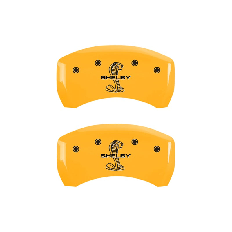 MGP Rear set 2 Caliper Covers Engraved Rear Tiffany Snake Yellow finish black ch - 10010RSBYYL