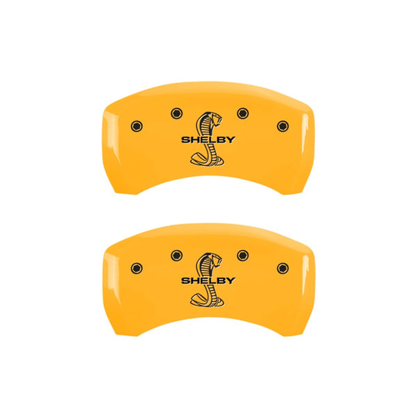 MGP Rear set 2 Caliper Covers Engraved Rear Tiffany Snake Yellow finish black ch - 10010RSBYYL