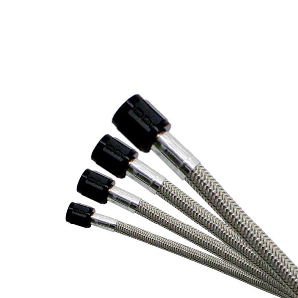 Nitrous Express 3AN 18in SS Braided Hose - Black - 10018