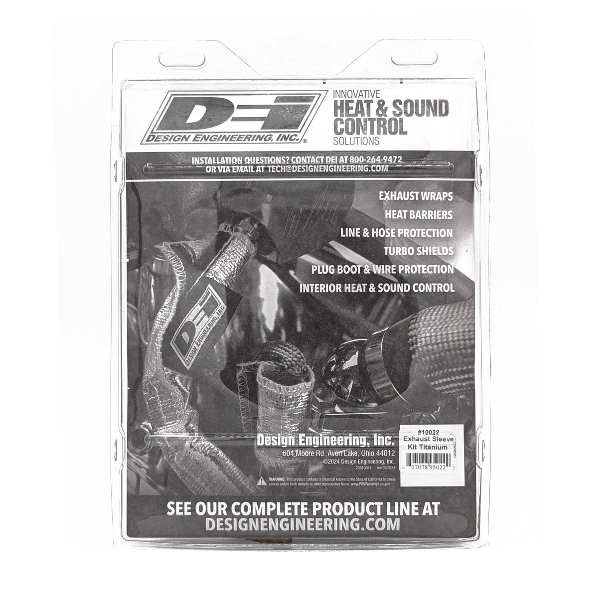DEI Powersport Exhaust Sleeve Kit - Titanium - 10022 by DEI - front view