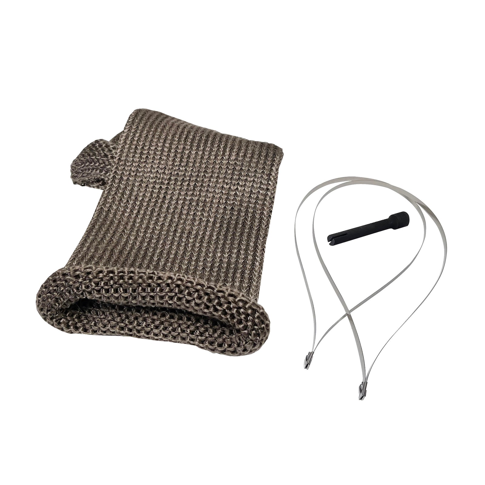 DEI Titanium 4in Knit Exhaust Sleeve - 12in - 10038 by DEI - front view