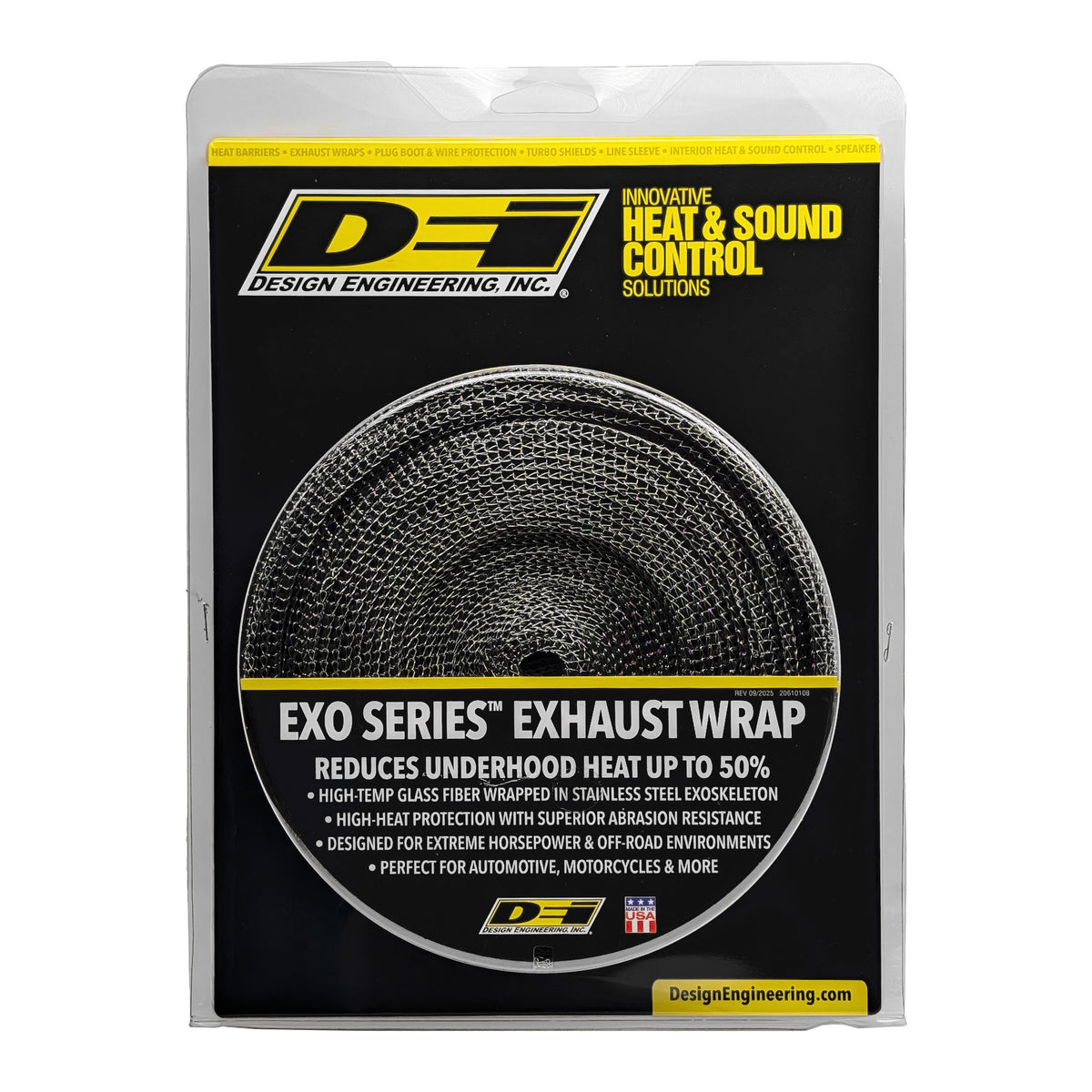 DEI Exhaust Wrap 1.5in x 30ft - EXO - Black - 10058 by DEI - front view
