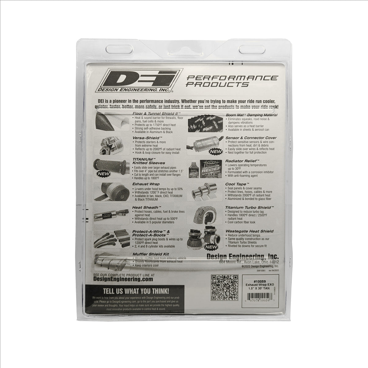 DEI Exhaust Wrap 1.5in x 30ft - EXO - Tan - 10059 by DEI - front view