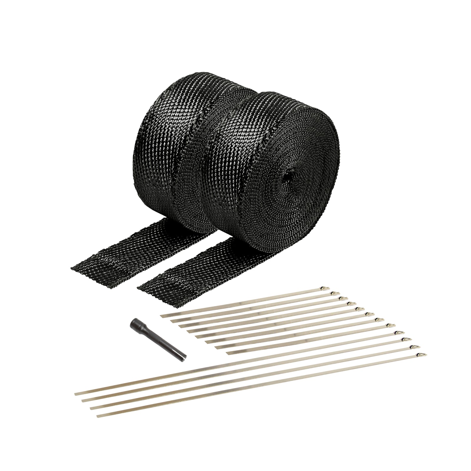 DEI Exhaust Wrap Kit - Black Titanium Wrap Locking Ties & Locking Tie Tool - 10073 by DEI - front view