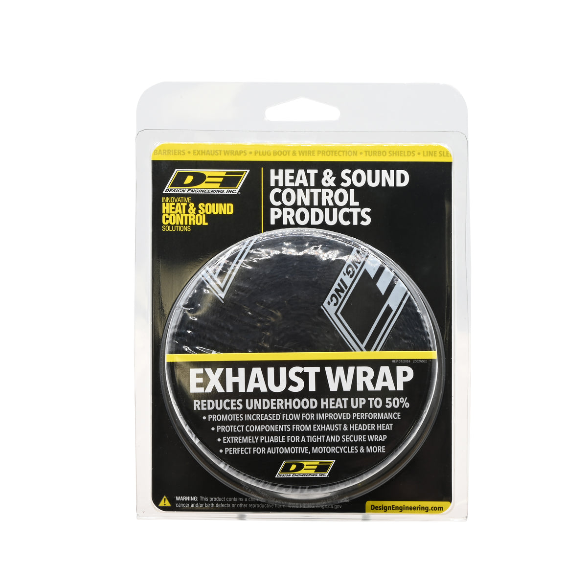 DEI Exhaust Wrap 2in x 25ft - Black - 10099 by DEI - front view