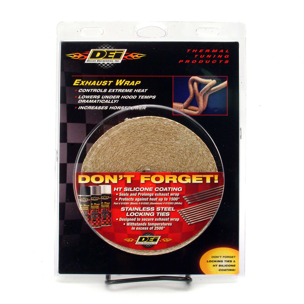 DEI Exhaust Wrap 1in x 50ft - Tan - 10101 by DEI - front view