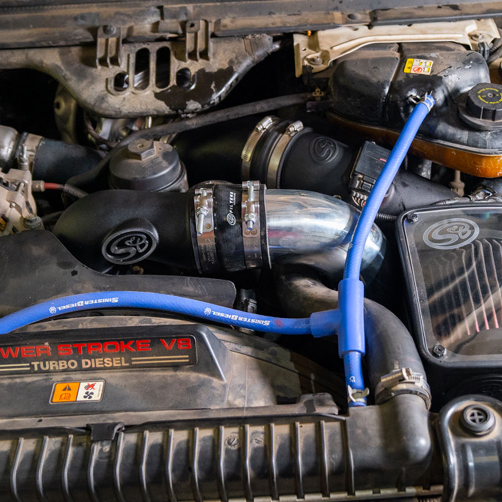S&amp;B Intake Elbow with Cold Side Intercooler Piping &amp; Boots for 2005-2007 Ford Powerstroke 6.0L - 76-1010B