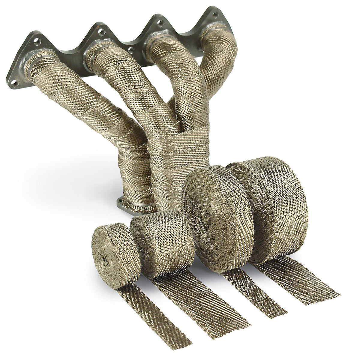 DEI Exhaust Wrap 1in x 15ft - Titanium - 10128 by DEI - front view