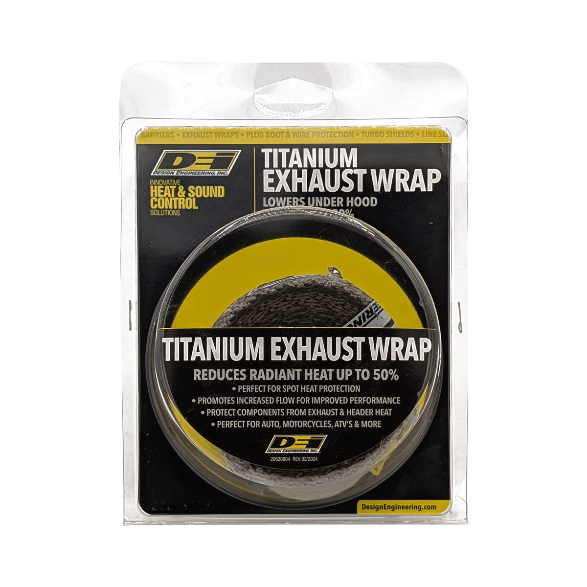 DEI Exhaust Wrap 2in x 15ft - Titanium - 10129 by DEI - front view