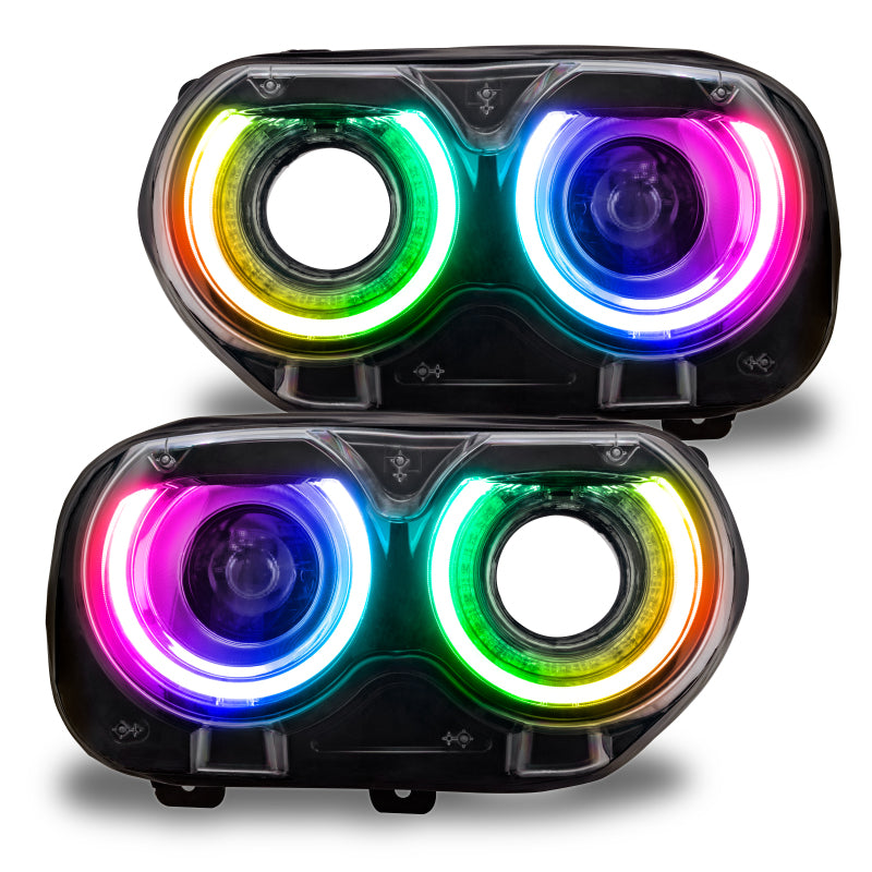 Oracle 15-21 Dodge Challenger RGB+W Headlight DRL Upgrade Kit - ColorSHIFT SEE WARRANTY - 1329-330
