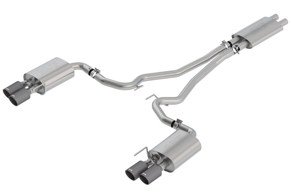 Borla 18-23 Ford Mustang GT Cat-Back Exhaust System Touring- Carbon Fiber Tips