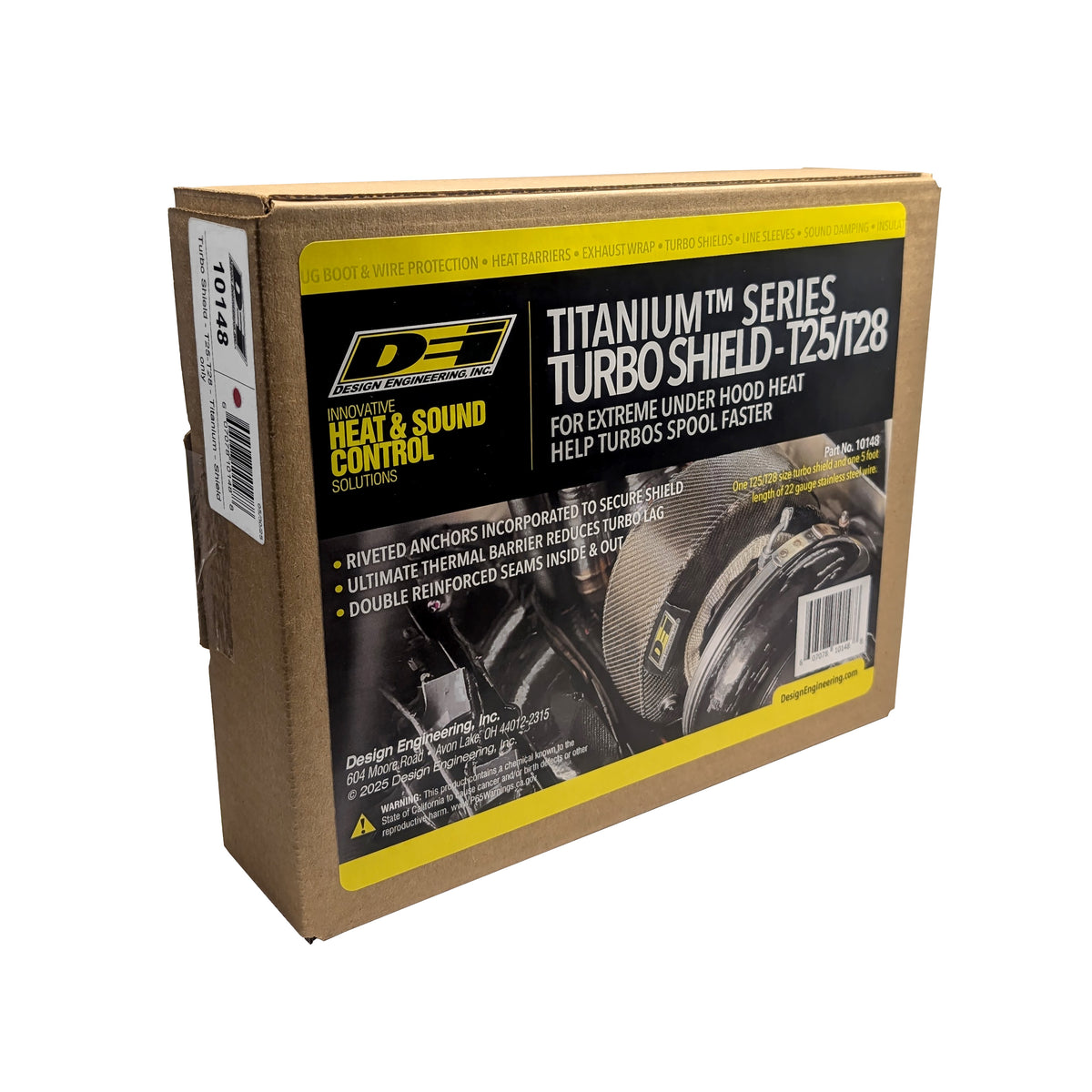 DEI Turbo Shield T25-T28 - Shield Only - Titanium - 10148 by DEI - front view