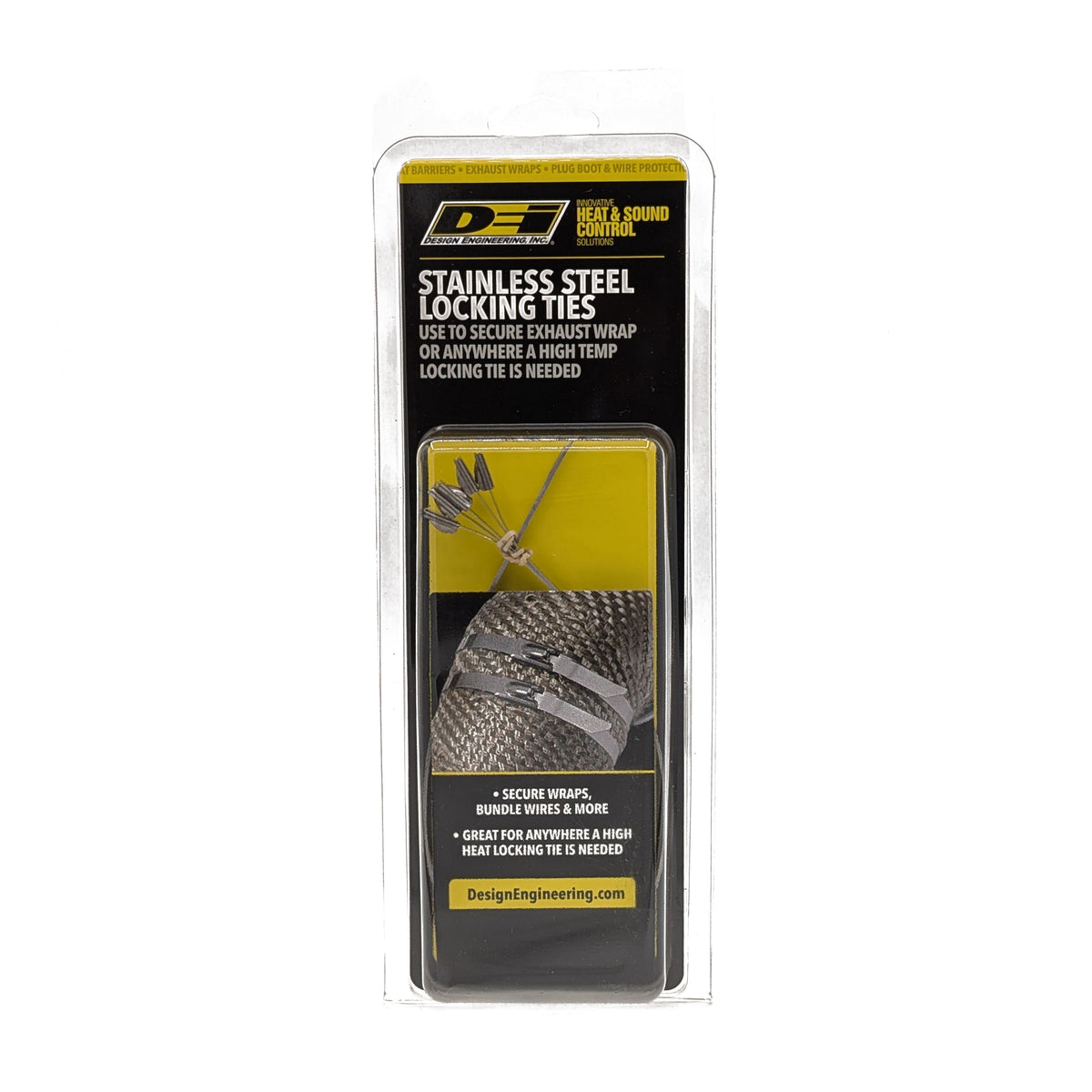 DEI Stainless Steel Locking Tie 14in - 5 per pack - 10202 by DEI - front view