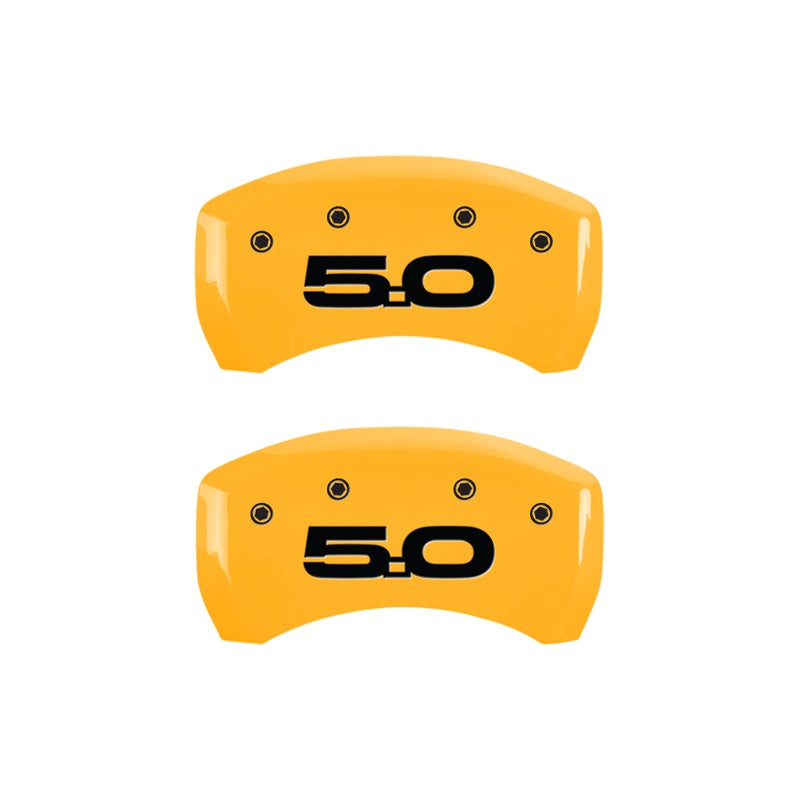 MGP Rear set 2 Caliper Covers Engraved Rear 2015/50 Yellow finish black ch - 10203RM52YL