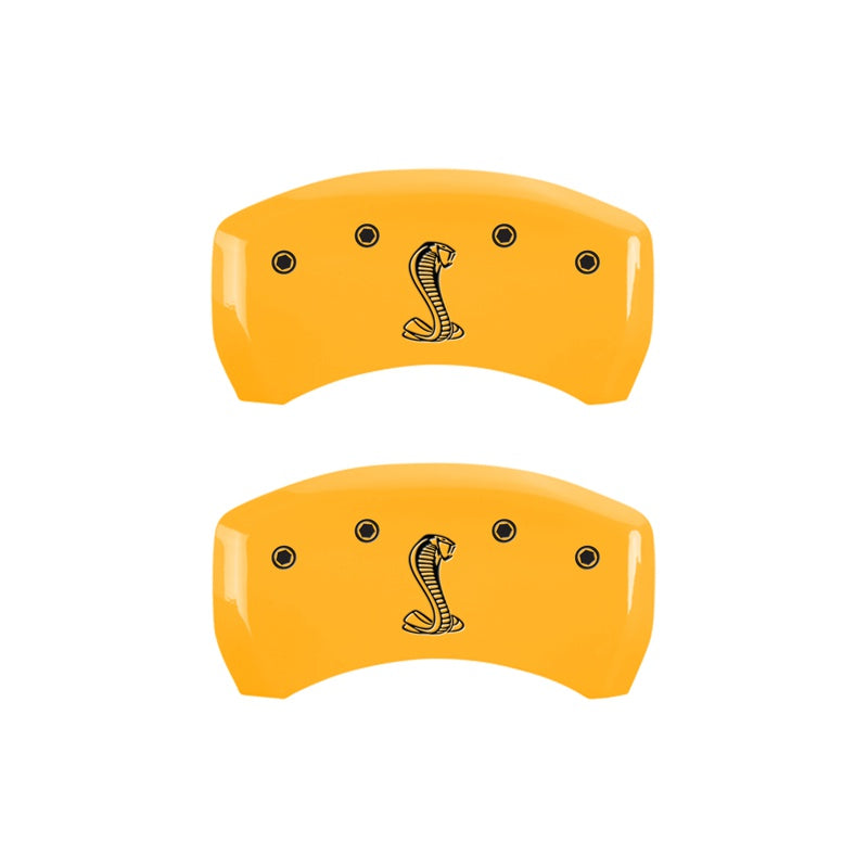 MGP Rear set 2 Caliper Covers Engraved Rear Tiffany Snake Yellow finish black ch - 10203RSNKYL