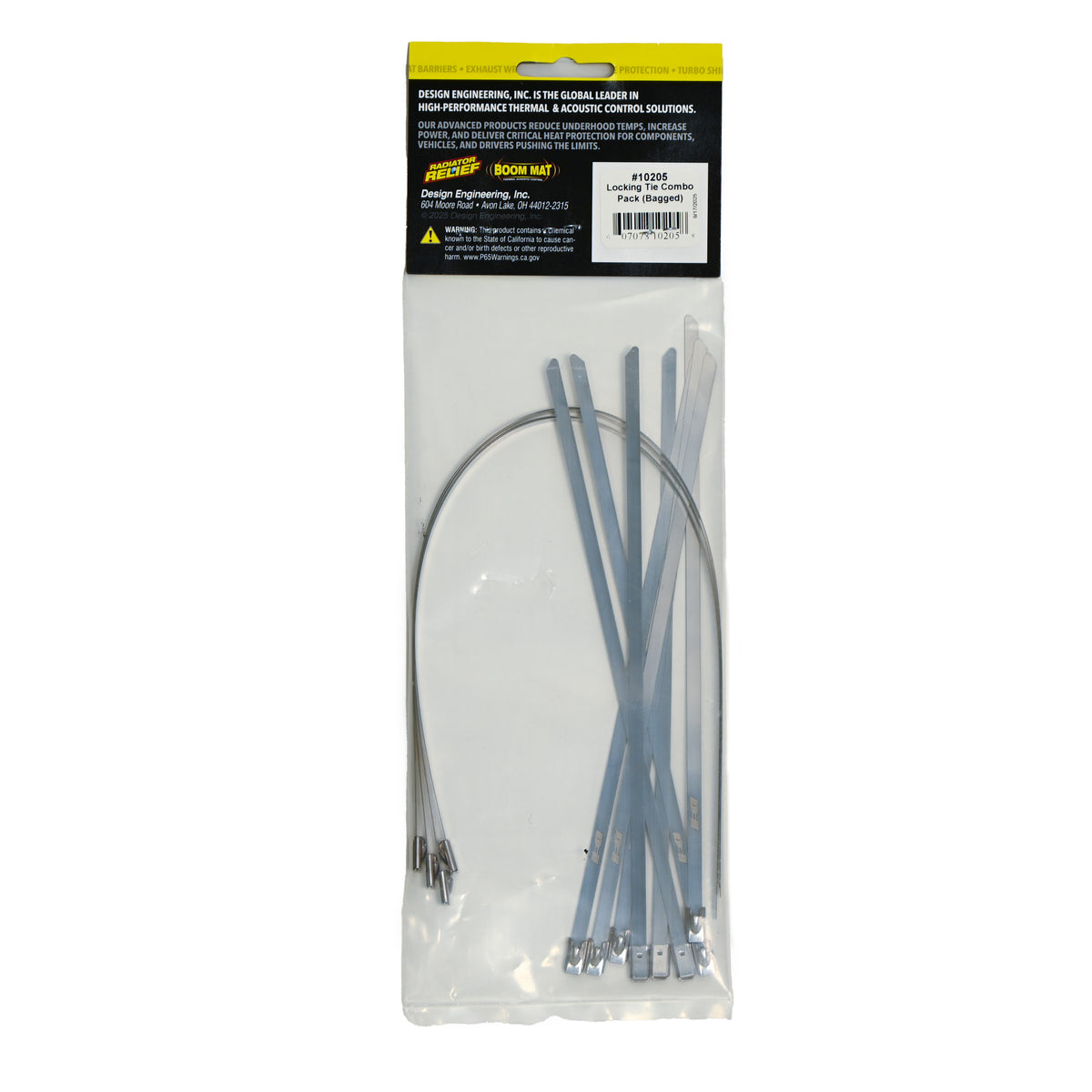 DEI Stainless Steel Locking Tie Eight 8in and Four 14in per pack - 10205 by DEI - front view